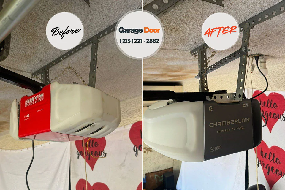 Before and after: garage door repair Ajo, AZ